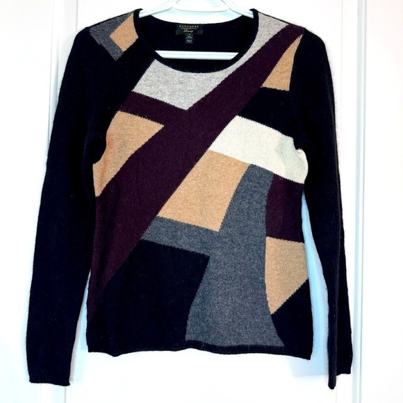 Charter Club Cashmere Argyle Sweater Small - Picture 1 of 6